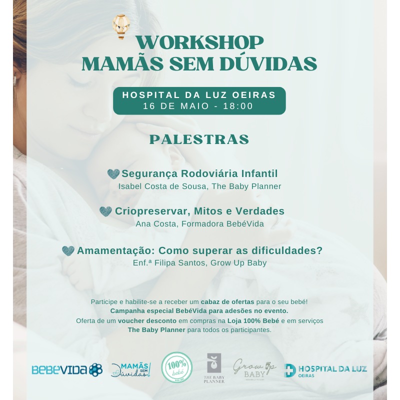 Workshop Mamãs Sem Dúvidas - 16 maio