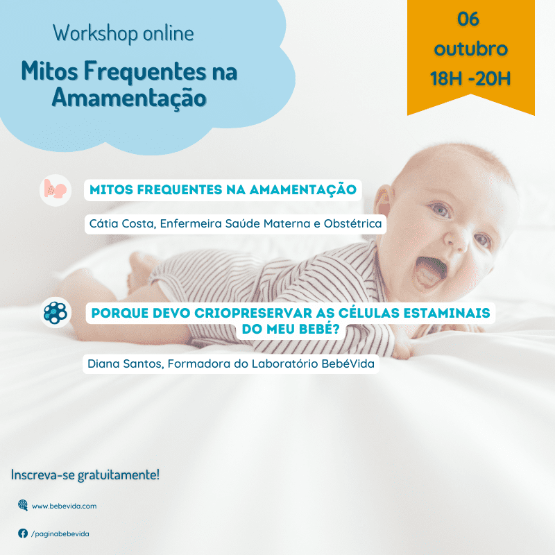 Workshop online : mitos de amamentação | 6 de outubro | 18h às 20h | Grávida | Eco 4D 