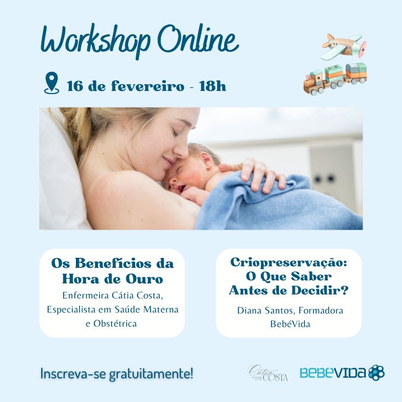 Workshop Online Os Benefícios da Hora de Ouro 09 fevereiro, pelas 18h