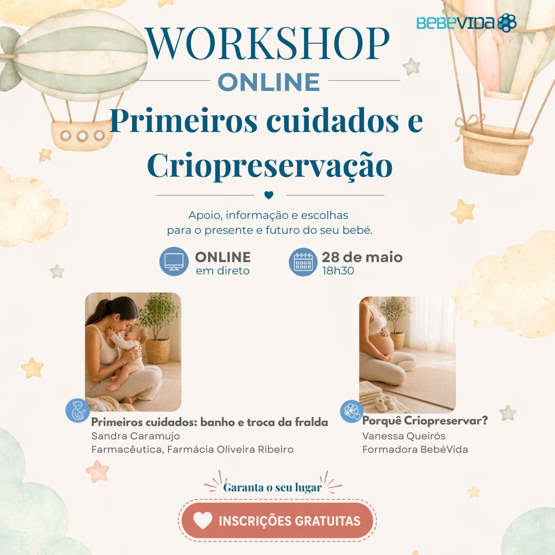 Conversas de Mães e Pais Workshop Online 28 maio 18h30 Primeiros cuidados