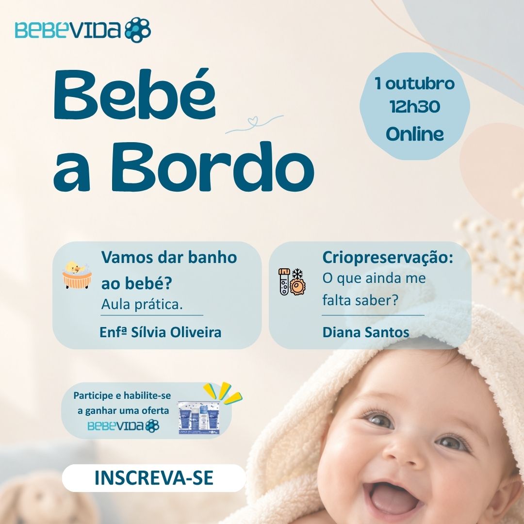 Bebé a Bordo 01 outubro Workshop Online