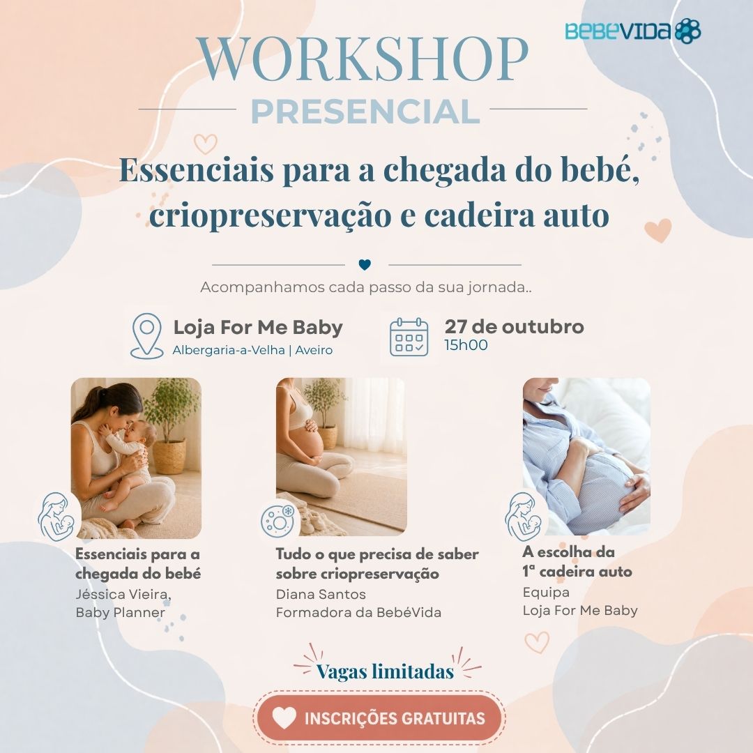 Workshop Presencial 27 outubro das 15h às 18h Aveiro Albergaria-a-Velha Loja For Me Baby